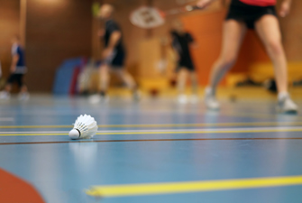 Fjerbold på halgulv. Foto: Colourbox