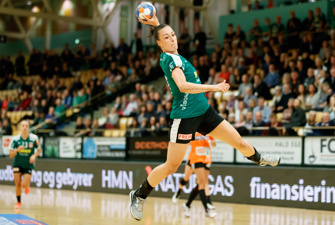 Håndboldspiller hos Viborg HK. Foto: Klaus Thøstesen 