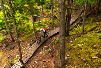 Mand på mountainbikespor
