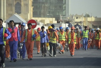 Arbejdere i Qatar.